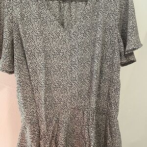 Sienna Sky Black and White Speckled Top
